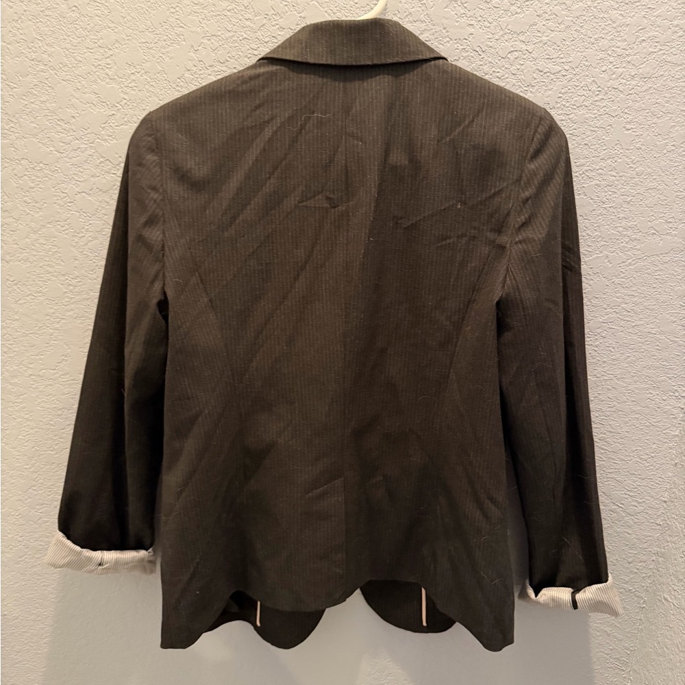 GAP Women's Dark Gray Pinstripe Blazer